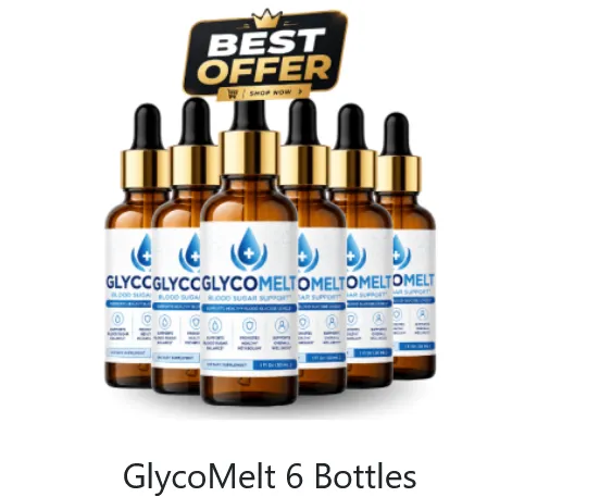 Visivra-Official-Website Six bottles of GlycoMelt blood sugar support supplement with a Best Offer tag.